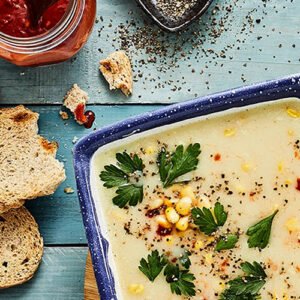 شوربة كريمة دجاج وذرة